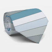 Cravate Bleu Et Gris Sur Papier Aquarelle (Roulé)