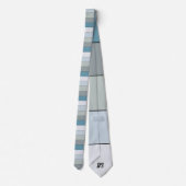 Cravate Bleu Et Gris Sur Papier Aquarelle (Dos)