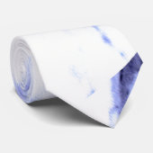 Cravate Bleu et Marbre blanc (Roulé)