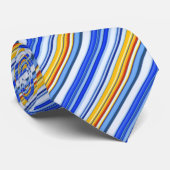 Cravate Bleu et orange (Roulé)