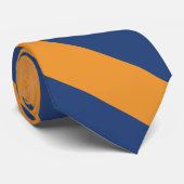 Cravate Bleu et orange sur la chaîne (Roulé)