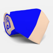 Cravate Bleu et Pêche (Roulé)