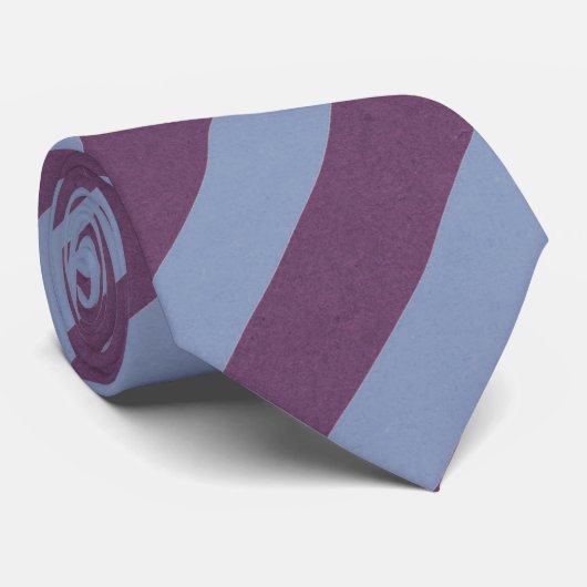 Cravate Bleu et pourpre barrés (Roulé)