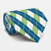Cravate Bleu et vert (Roulé)