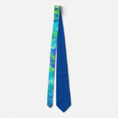 Cravate Bleu et vert Moderne Abstrait (Dos)