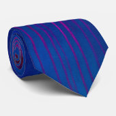 Cravate Bleu et Violet Abstrait (Roulé)