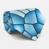 Cravate Bleu Faux Vitrail Motif Sporty Hommes (Roulé)