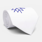 Cravate - Bleu Flacons de neige sur Blanc (Roulé)