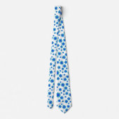 Cravate Bleu | Floral Repeating Daisy Motif (Dos)