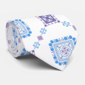 Cravate Bleu Floral Tatreez Henna Thobe Robe (Roulé)