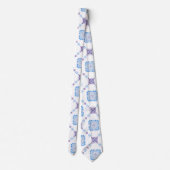 Cravate Bleu Floral Tatreez Henna Thobe Robe (Dos)