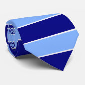 Cravate Bleu foncé Bleu clair Bleu Horizontal bandes (Roulé)