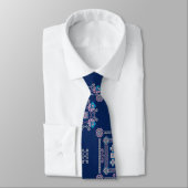 Cravate Bleu foncé Floral Tatreez Henné Thobe Robe (Attaché)