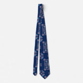 Cravate Bleu foncé Floral Tatreez Henné Thobe Robe (Dos)