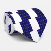 Cravate Bleu français "Let's Go Zebra" Abstrait (Roulé)
