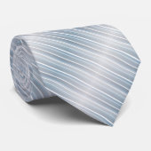 Cravate Bleu gris rayé élégant (Roulé)