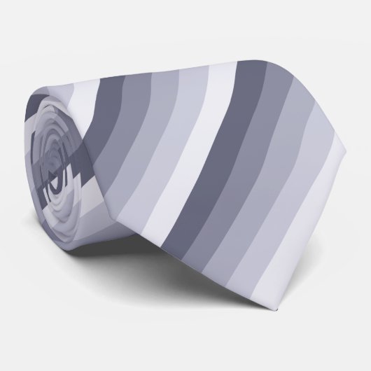 Cravate Bleu gris rayures (Roulé)