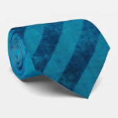 Cravate Bleu Grungy Stripes (Roulé)