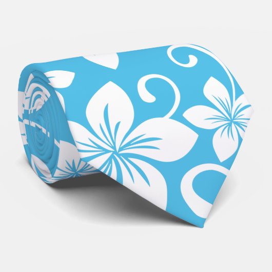 CRAVATE BLEU HAWAII (BLEU) (Roulé)