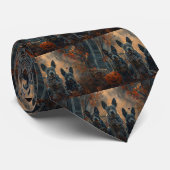 Cravate Bleu Heeler Halloween nuit chien délice (Roulé)