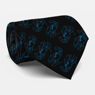 Cravate Bleu Homard Mer Animal Simple Plan Dessin