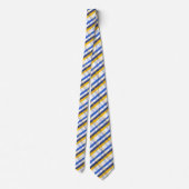 Cravate Bleu, jaune et blanc (Dos)