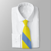 Cravate Bleu jaune et ciel Bleu University Stripe (Attaché)