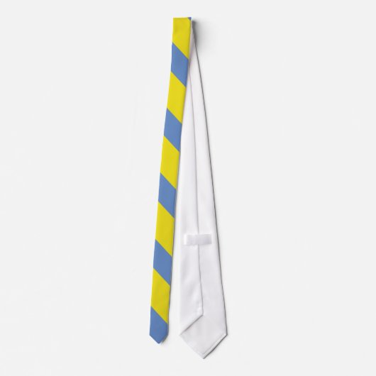 Cravate Bleu jaune et ciel Bleu University Stripe (Dos)
