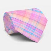 Cravate bleu, jaune et rose (Roulé)