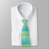 Cravate Bleu Jaune Vert Motif Rayé (Attaché)