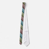 Cravate Bleu Jaune Vert Rouge Design Moderne Chic Motif (Dos)