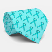 Cravate Bleu Lt / Ruban Turquoise Standard par Kenneth Yon (Roulé)