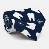 Cravate Bleu marine brillant de soins dentaires de dents (Roulé)