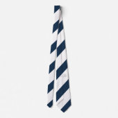 Cravate Bleu marine et rayures blanches (Dos)