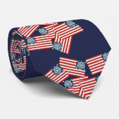 Cravate Bleu marine patriotique (Roulé)