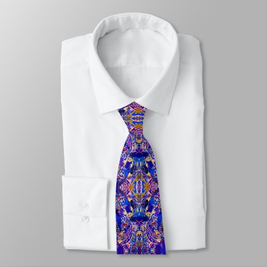 Cravate Bleu mignon éléments abstraits lancer oreiller (Attaché)