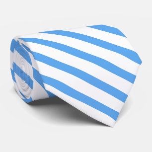 Cravate Bleu moderne Couleur blanche Modèle rayé Élégant