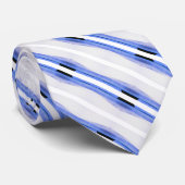 Cravate Bleu moderne pour hommes sur perle (Roulé)