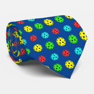 Cravate bleu Motif Pickleball
