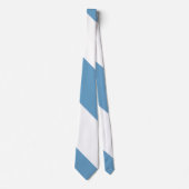Cravate Bleu nautique et blanc Broad Stripe sur une (Devant)