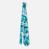 Cravate Bleu noir blanc Motif Abstrait moderne (Dos)