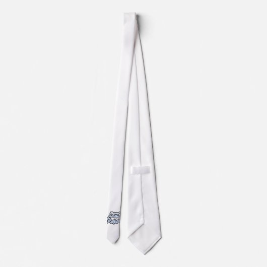 Cravate Bleu/Noir Texte Fière Cadeaux Nouveau Papa (Dos)