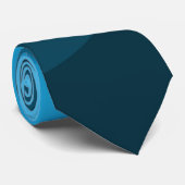 Cravate Bleu ondulé océan style rétro vagues design (Roulé)