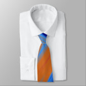 Cravate Bleu orange Abstrait (Attaché)
