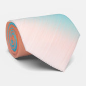 Cravate Bleu orange doux (Roulé)