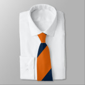 Cravate Bleu orange et blanc (Attaché)