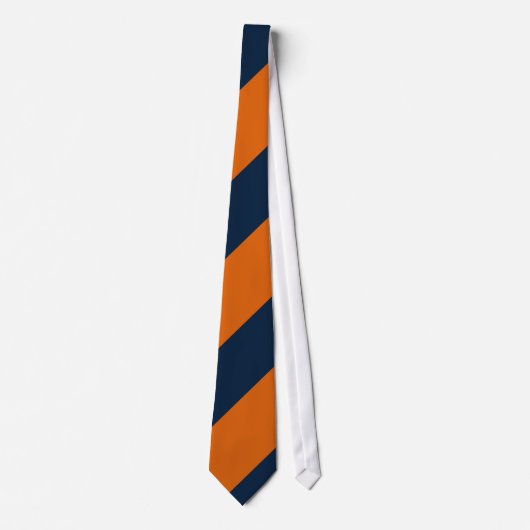 Cravate Bleu orange et blanc (Devant)