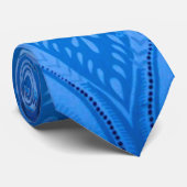 Cravate Bleu Oriental Peacock Birds (Roulé)