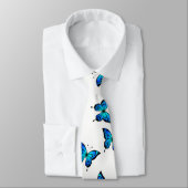 Cravate Bleu Papillons par magasin. (Attaché)