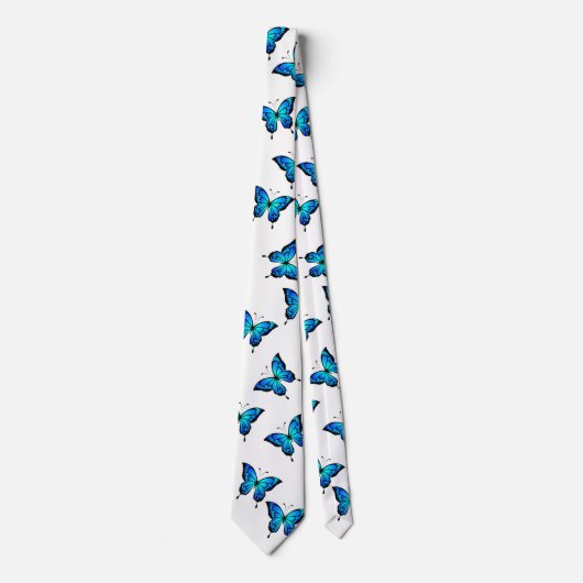 Cravate Bleu Papillons par magasin. (Devant)